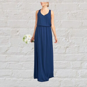 Show Me Your Mumu Kendall Maxi Dress Navy S Small Wedding Formal SMYM